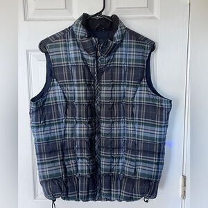 Eddie Bauer size L plaid down vest
